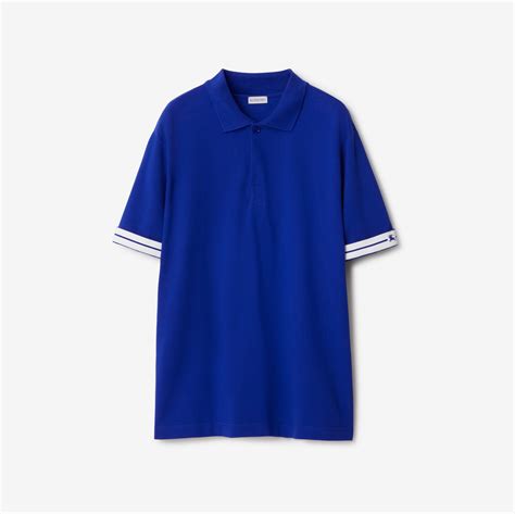 burberry britt mens polo shirt raised knight|Cotton Polo Shirt in Knight .